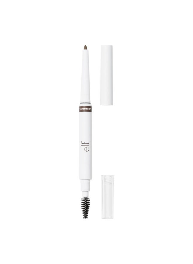 إلف قلم حواجب e.l.f. Instant Lift المقاوم للماء، قلم حواجب يدوم طويلاً لتهذيب الحواجب وتشكيلها، نباتي ولم يُختبر على الحيوانات - بني داكن - Image 1