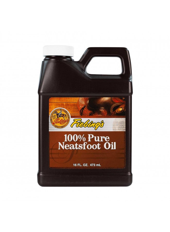 Fiebing's 100% Pure Neatsfoot Oil - Natural Leather Preservative - Great For Boots, Baseball Gloves, Saddles And More - 16 oz  - Image 1
