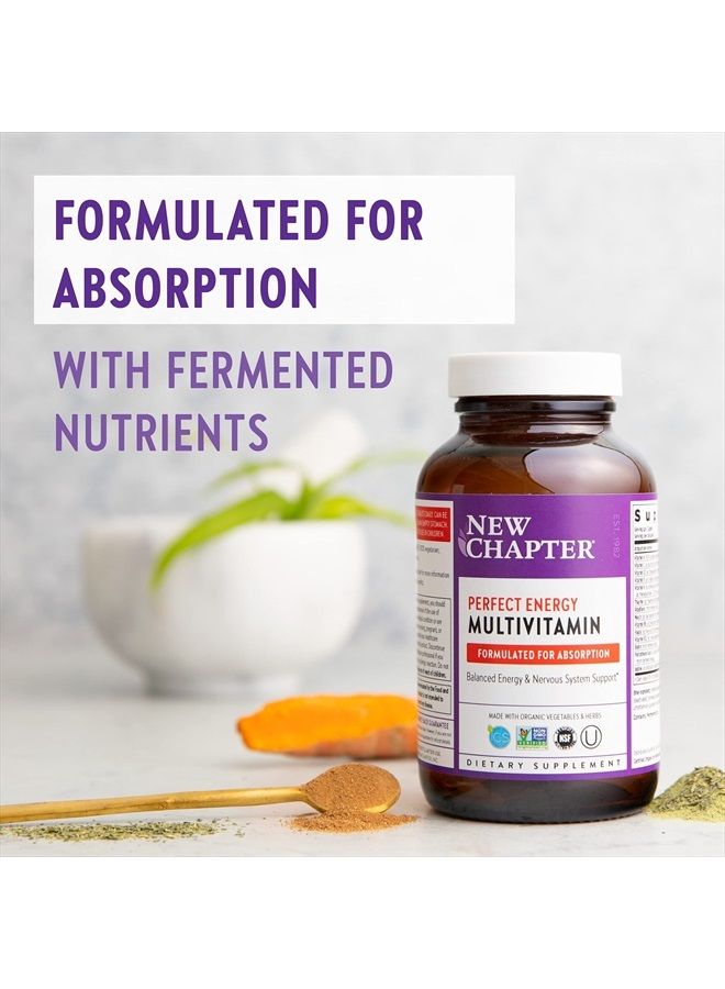 New Chapter Energy Supplement - Perfect Energy Multivitamin for Balanced Energy + Stress Support with B Vitamins + Vitamin D3 + Organic Non-GMO Ingredients - 96 ct - Image 3