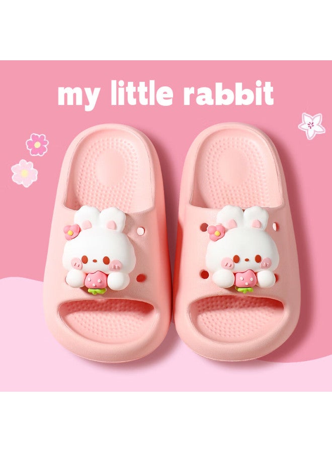 Tudouwu Children's Slippers For Older Kids, Indoor And Outdoor Non-slip Soft Sole Sandals, Cute Little Rabbit Design, Size 38