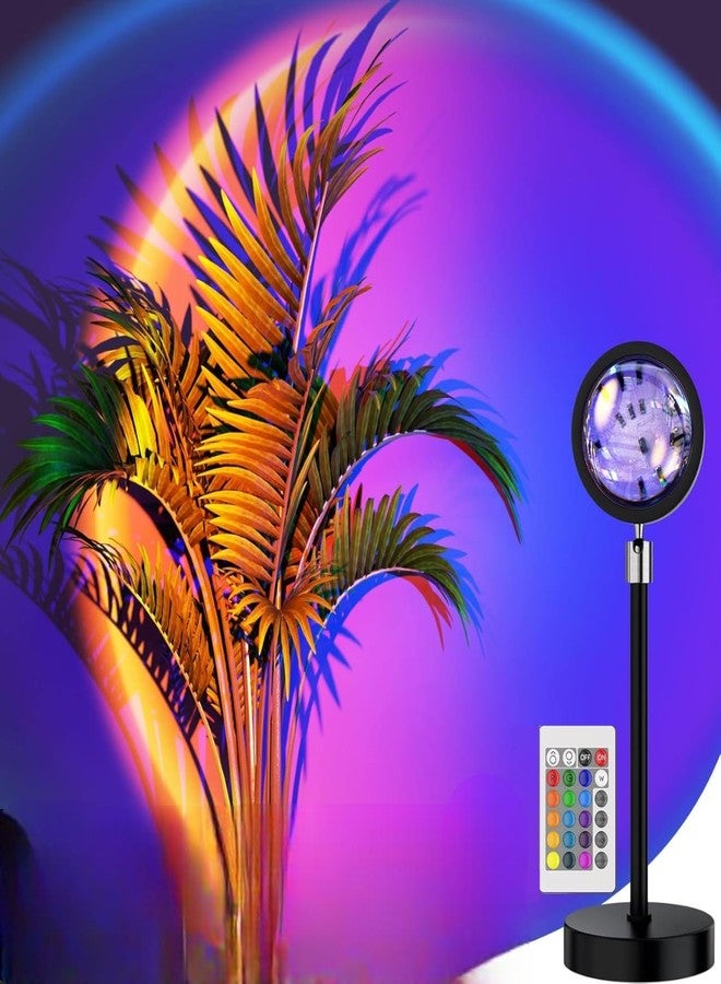 Desidiya® 16-Color LED Night Light Sunset Lamp with Remote & USB – 360° Rotating Projection Light for Room Ambience, Wall Decor, Photography & Mood Lighting - Image 1