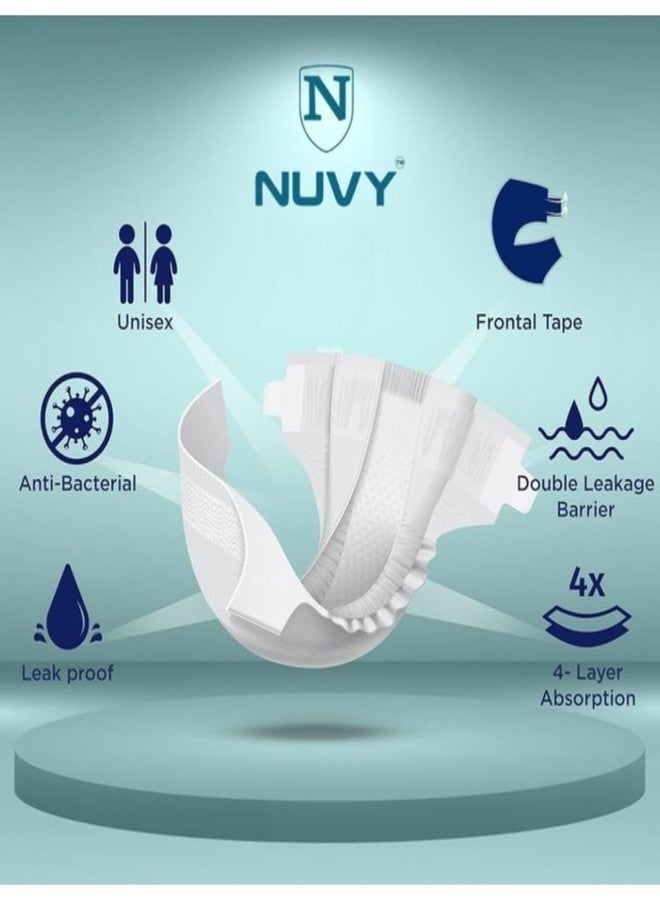 Nuvy Adult Diaper Tape Style | Adult Diaper XXL Size (XXL)|Waist (48”- 68”) |12 hours Absorption-Protection | Unisex | Odour Control | Cotton Soft Material | Extra Locking Layer | 10 Units - Image 5
