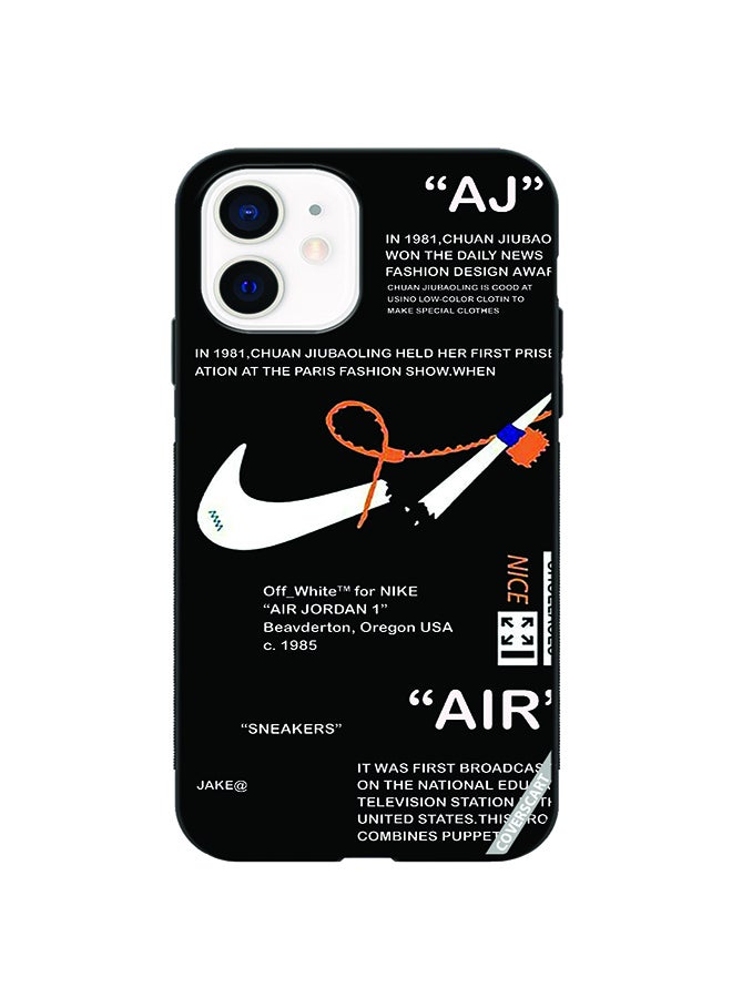 COVERSCART Protective Case Cover For Apple iPhone 12 Mini Nike Off Black Design Black