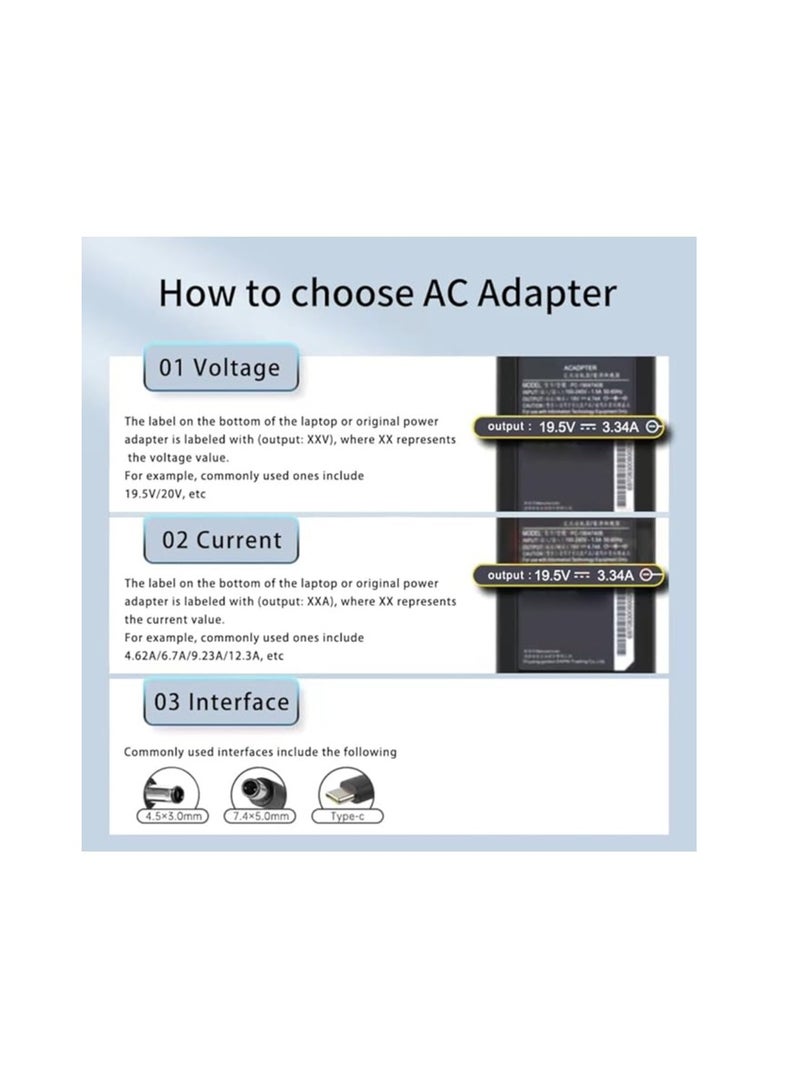 Terabyte 19.5V 6.7A 7.4x5.0mm  130W Charger laptop adapter for dell for XPS L702X 17 for INSPIRON N5110 PA-1131-28D, LA130PM121 Latitude Inspiron Laptop with UK Plug Cable - Image 4