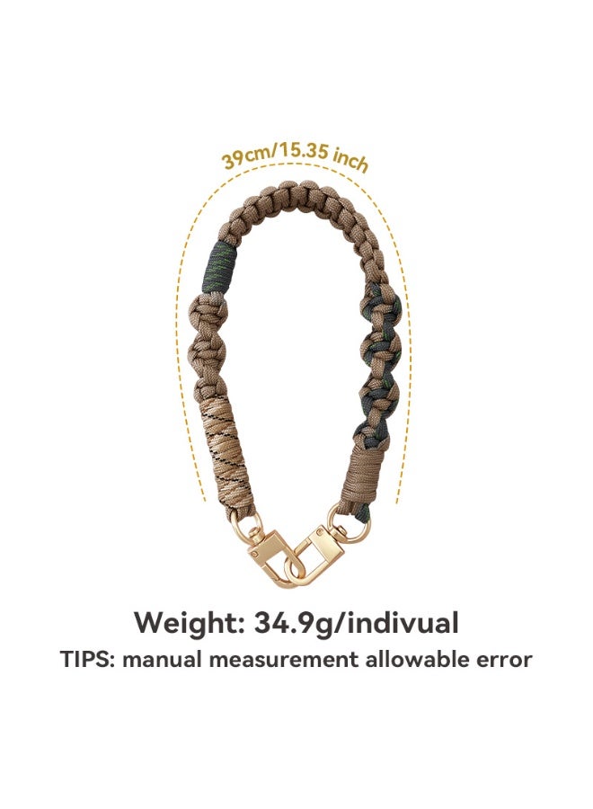 NIBEMINENT Beaded Phone Lanyard, Anti Lost Removable Wrist Strap, Original Trend Bracelet Pendant, Phone Keychain Lanyard,K68837/Coffee Color