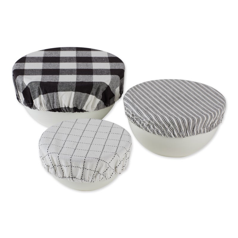 Design Imports DII Asst Black Farmhouse Woven Dish Cover (Set of 3) - Image 1