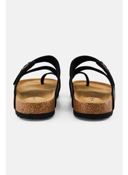 Algspar Men Slip On Cork Sandals, Black  - Image 4
