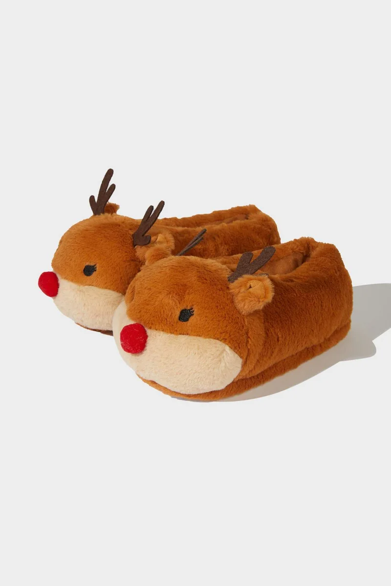 Defacto Woman Flat Christmas Home Slippers
