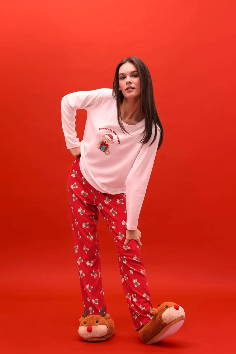 Defacto Woman Flat Christmas Home Slippers