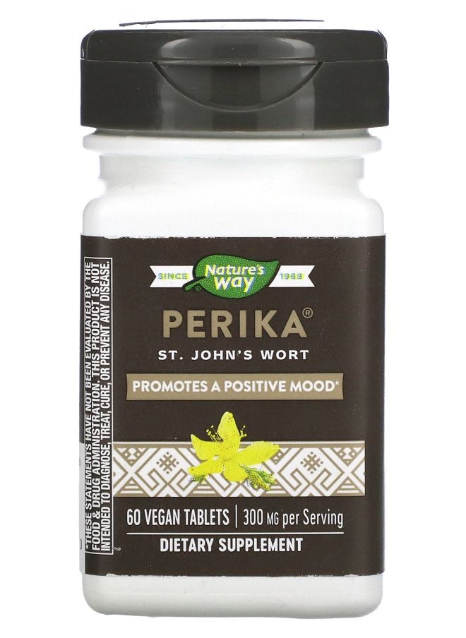 Nature's Perika St. John's Wort 300 mg 60 Vegan Tablets 