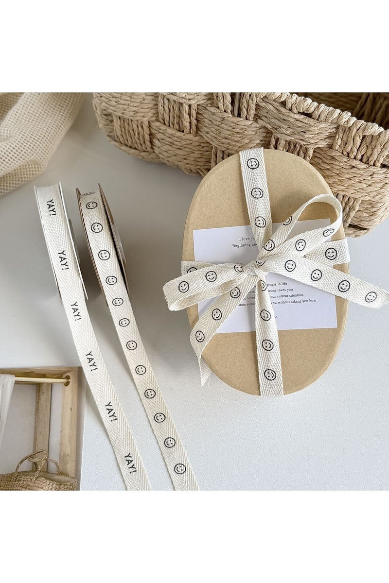 PEI  AN 1.5cm Herringbone Cotton Ribbon – Happy Birthday, , Party Gift Wrapping - Image 5