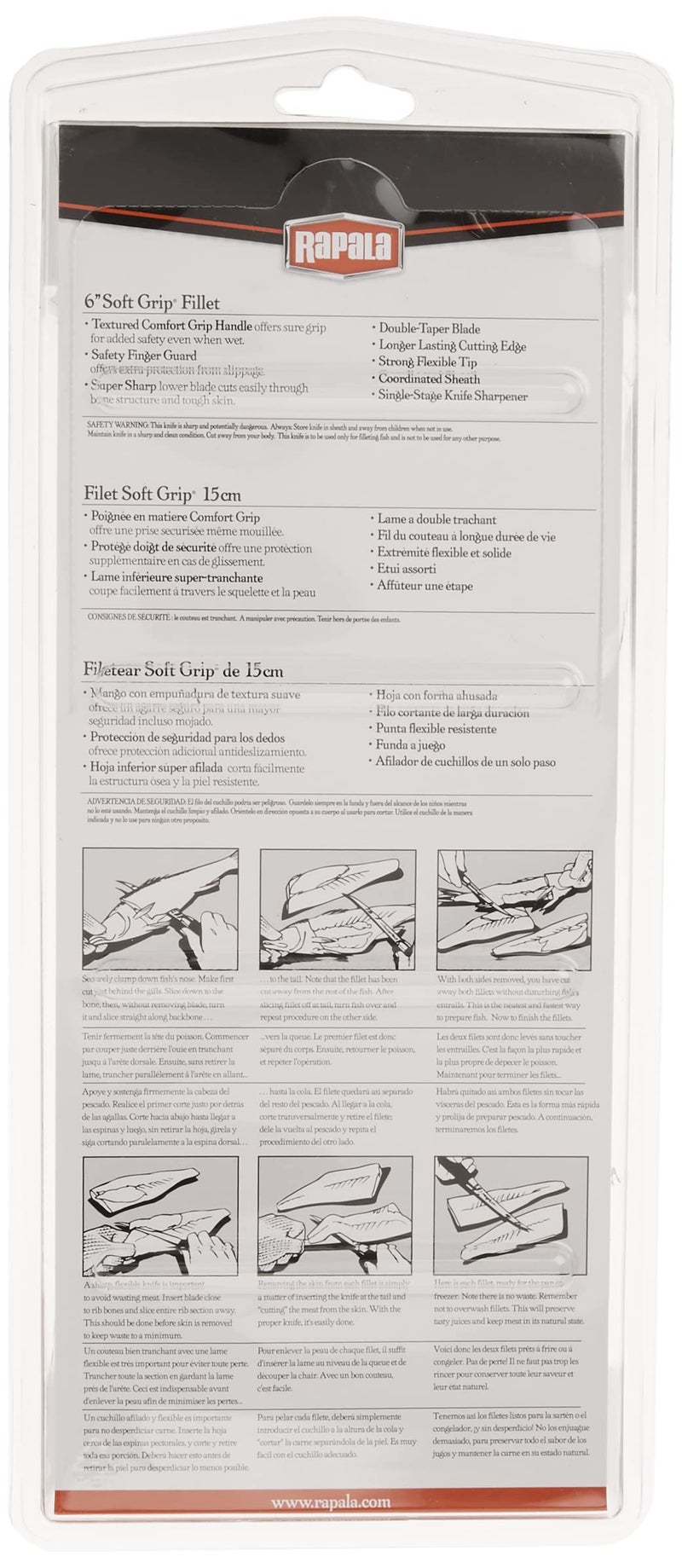 Rapala6 Soft Grip Fillet / Single Stage Sharpener / Sheath - Image 2