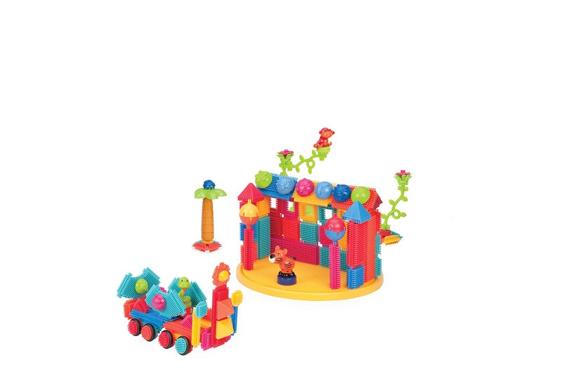 Battat â€“ Bristle Blocks â€“ STEM Interlocking Building Blocks â€“ 50 Pieces Playset â€“ Developmental Toys for Toddlers & Kids â€“ Basic Builder Bucket â€“ 2+ Years - Image 1