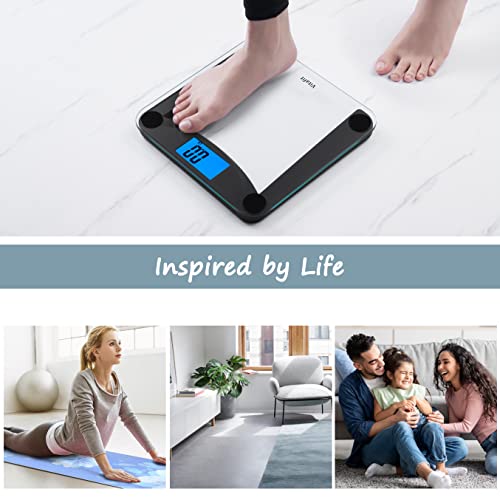Vitafit Digital Bathroom Weight Scale for Body Weight, High Accuracy Assured by Weighing Professional Since 2001,Extra Large Blue Backlit LCD and Step-On, 400lb/182kg, Superb Black - Image 5