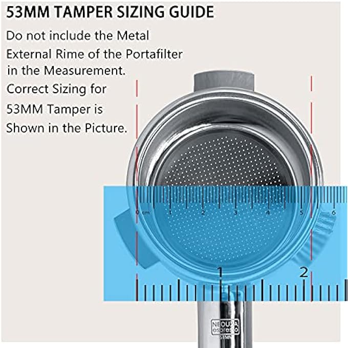 NEOUZA Calibrated Espresso 53Mm Coffee Tamper Professional Press Hammer  Compatible With SageBreville 304 Stainless Steel Flat Base With Spring Loaded Premium Wooden Handle - Image 3