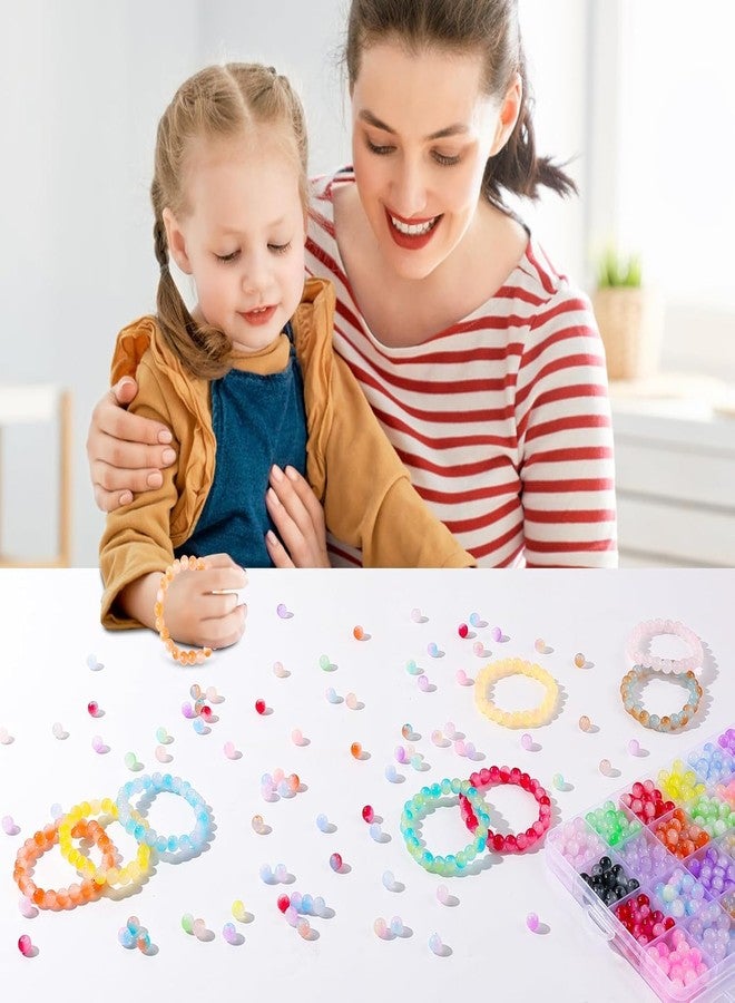 GEMSY Plastic Beads for Kids Crafts Children's Jewelry Making Kit DIY Bracelets Necklace Hairband and Rings Craft Kits Birthday for 4, 5, 6, 7-Year-Old Little Girls Multicolor (JMK-06) - Image 3