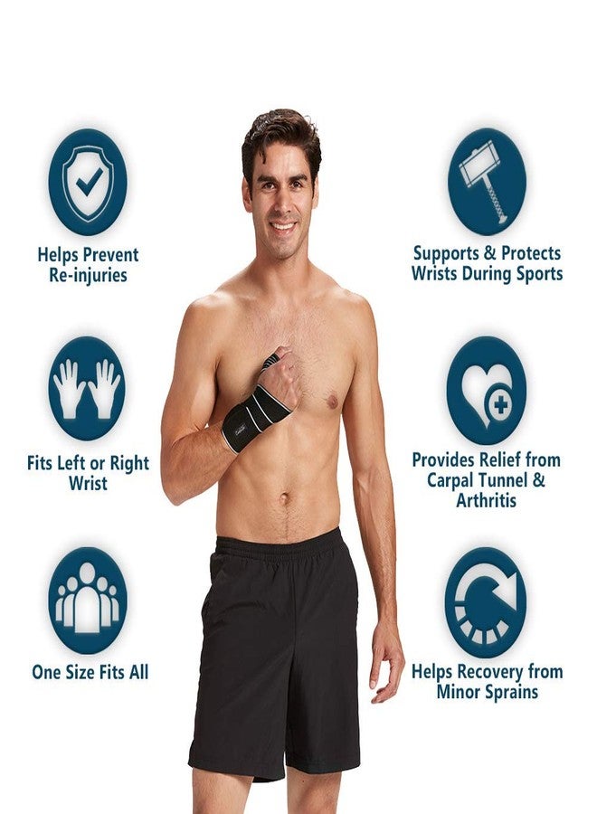 ComfiLife Wrist Brace – Adjustable Compression Wrist Support Wrap – Carpal Tunnel Wrist Brace – Wrist Wraps for Minor Sprains, Workout, Weightlifting, Sleeping, Tendonitis, Arthritis – Fits Both Hands - Image 3