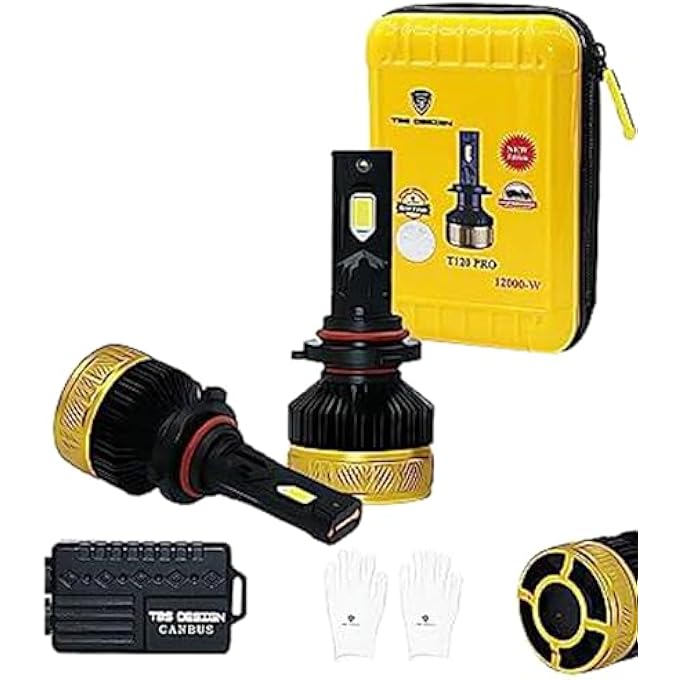 توبيز مجموعة تحويل مصابيح أمامية LED T120 Pro 2023 الجديدة والمحسّنة H11H8H9 عالية الشعاع 12000 لومن فائقة السطوع 6500 كلفن مع مروحة، طقم من قطعتين