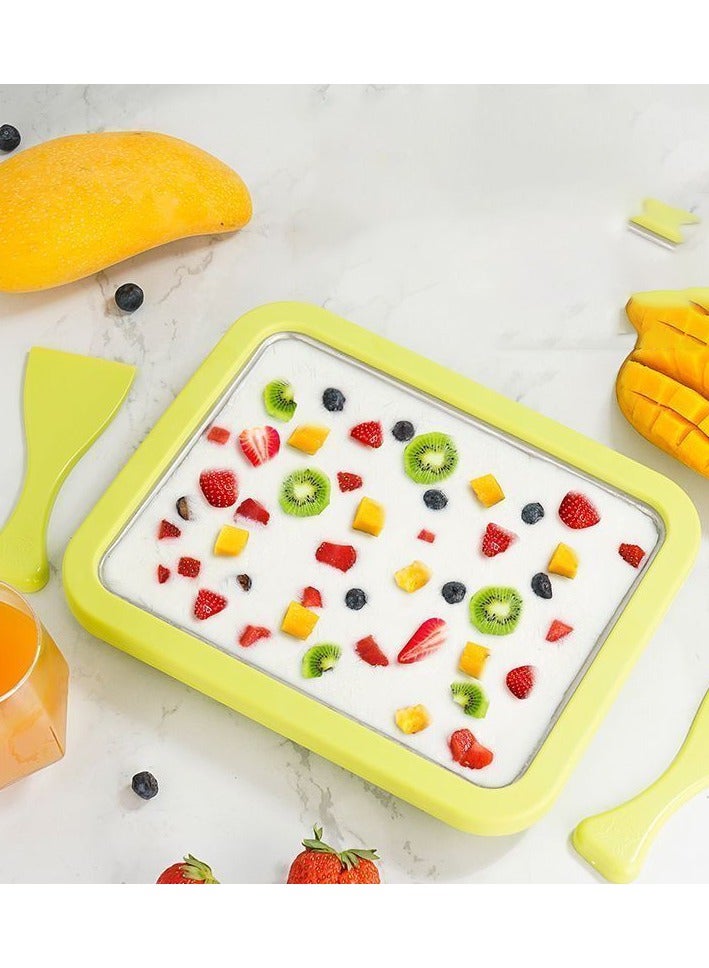 Mini Stir Fried Food Yogurt Machine Frozen Pan Children Instant Milk Ice Cream Maker Stainless Steel Frying Cold Plate Plug Free  - Image 1