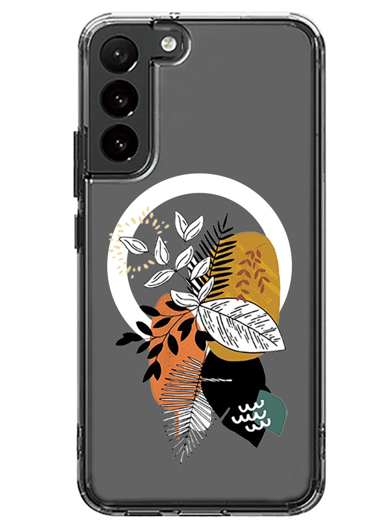 Theodor Magnetic Case for Samsung Galaxy S23 6.1-inch Compatible with MagSafe Wireless Charging, Shockproof Phone Bumper Cover leaves copy - Image 1