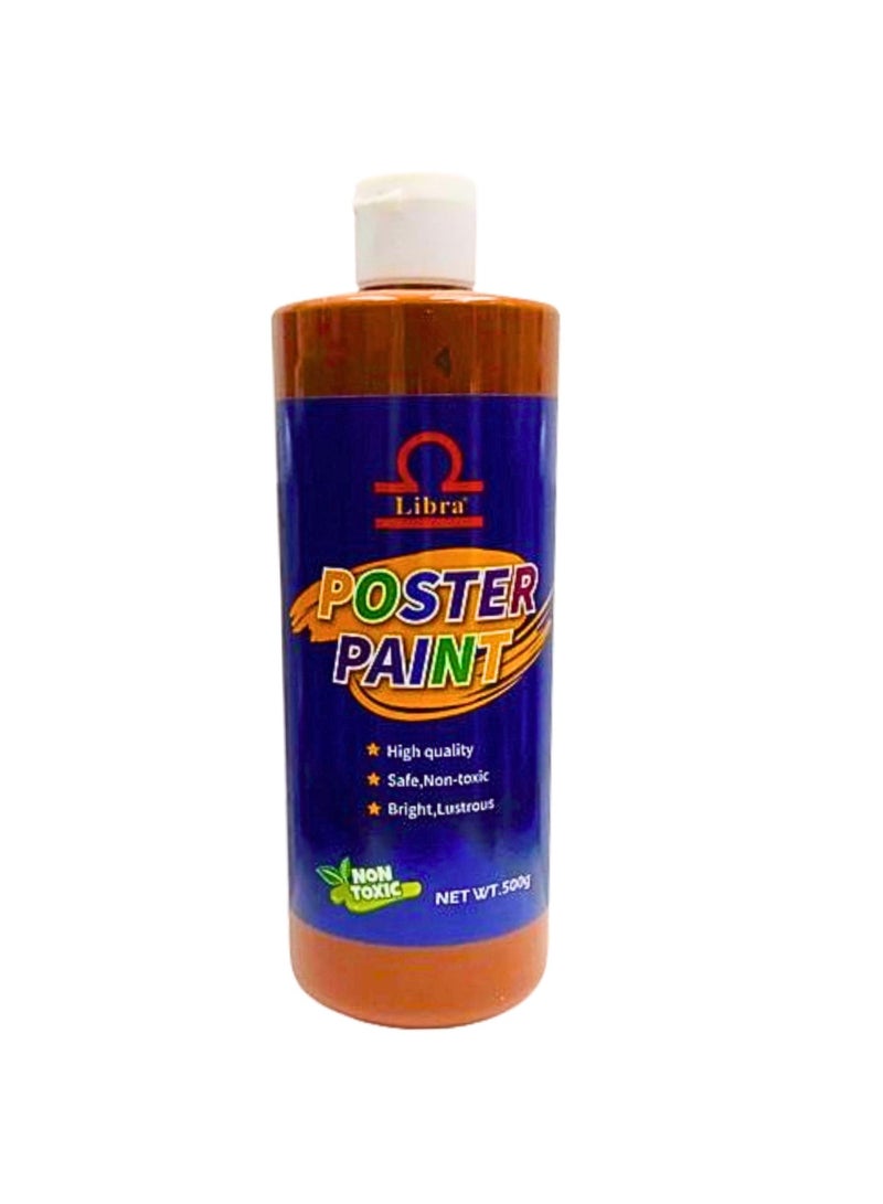 Libra Poster Paint High Quality Safe Non Toxic Bright  500g Brown - Image 2