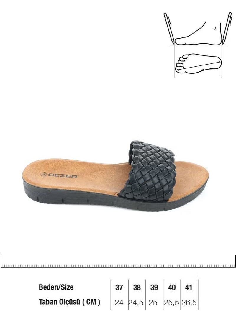 Gezer Summer Faux Leather Women's Slippers - Image 1