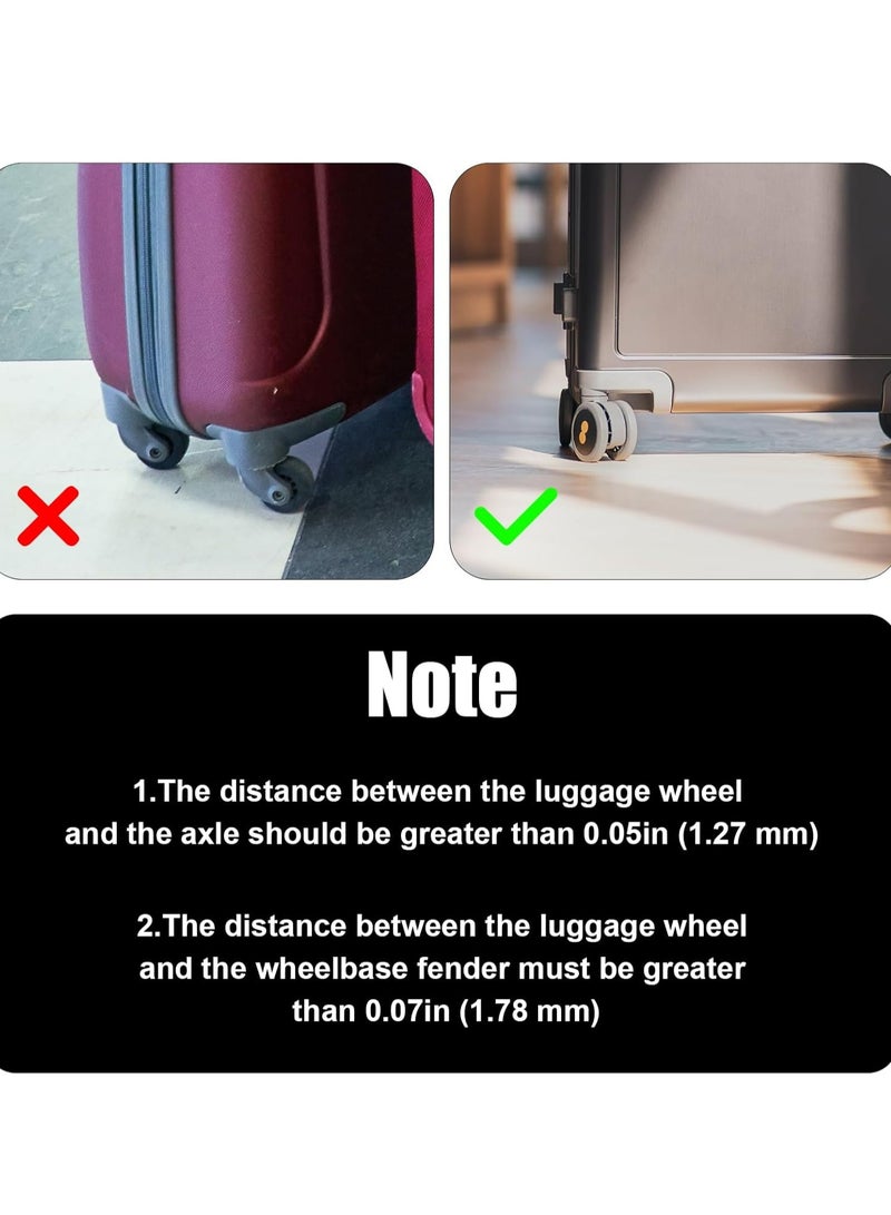 Oasisgalore 8pcs Luggage Wheel Covers, Suitcase Caster Cover Silicone Spinner Luggage Wheel Protector Noise Resistant Anti-Wear Luggage Accessories for Most 8 Caster Suitcase (pink)  - Image 5
