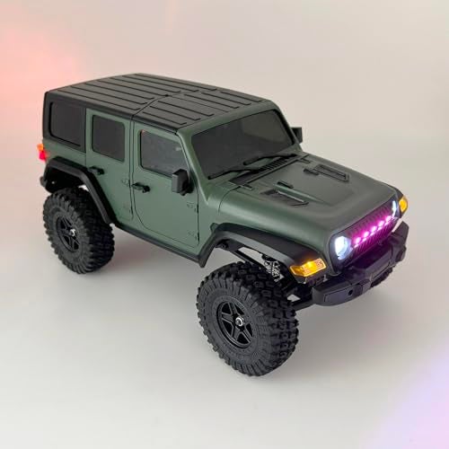 WPLDEWAN 118 RC Crawler RC Jeep Remote Control Truck Off Road RC Rock Crawler 4x4 RTR All Terrain 370 Brushed Motor 24GHz Fully Proportional 3 Range Speed Upgrade Chassis Model Hobby Toy for Adult - Image 5
