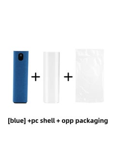 Mobile Phone Screen Cleaner Portable Spray Wipe Integrated Digital Computer Screen Cleaner Mobile Phone Screen Cleaner-Color:Pc Case + Opp Packaging: Blue
