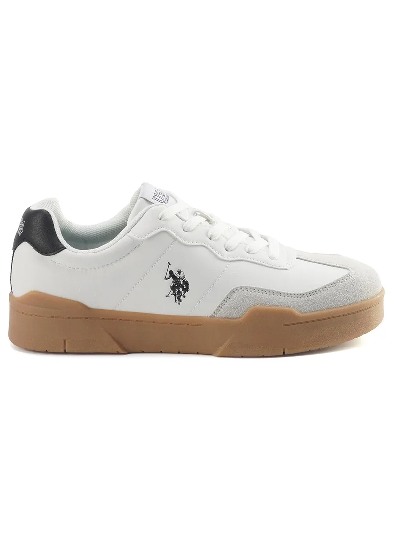 Men's White Low-Top Sneakers - Fashionable Lace-Up Style, Perfect for Every Outfit