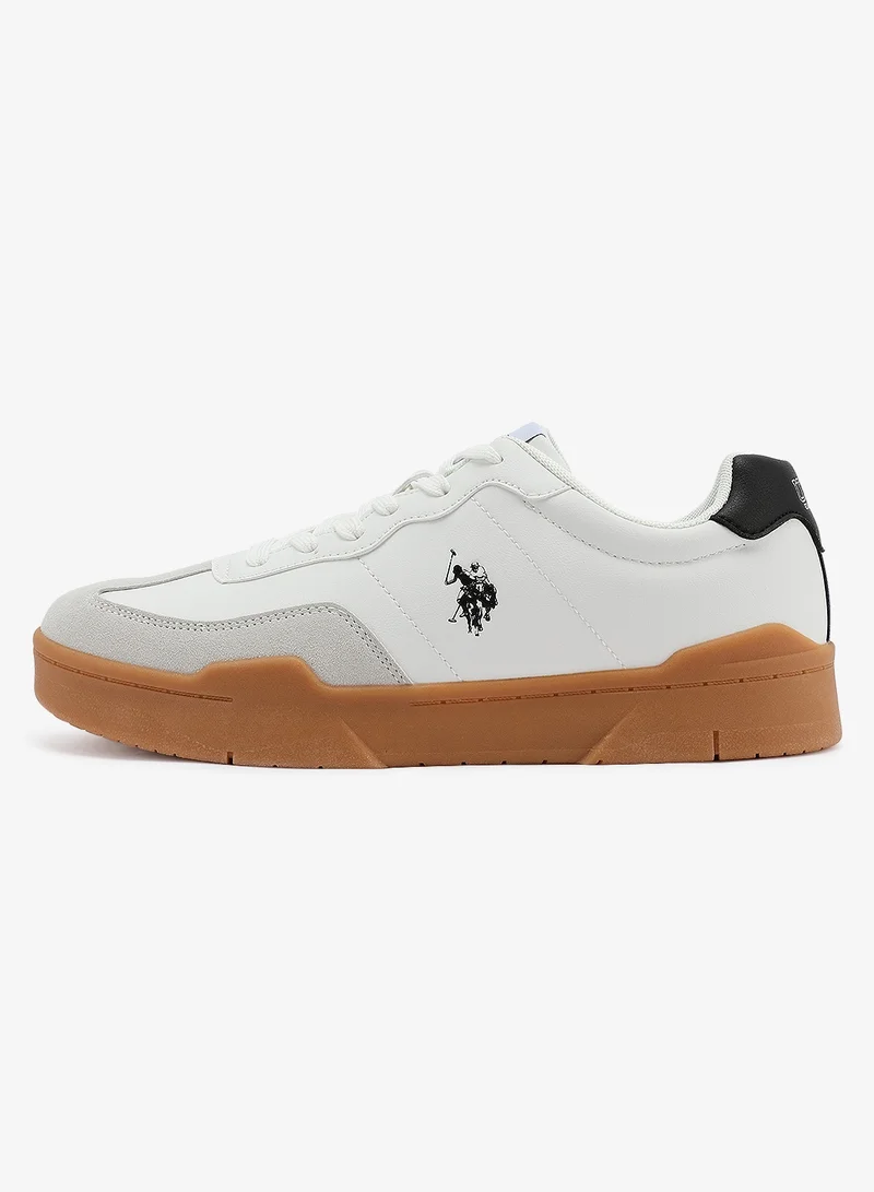 U.S. Polo Assn. Men's White Low-Top Sneakers - Fashionable Lace-Up Style Shoes, Perfect for Every Outfit
