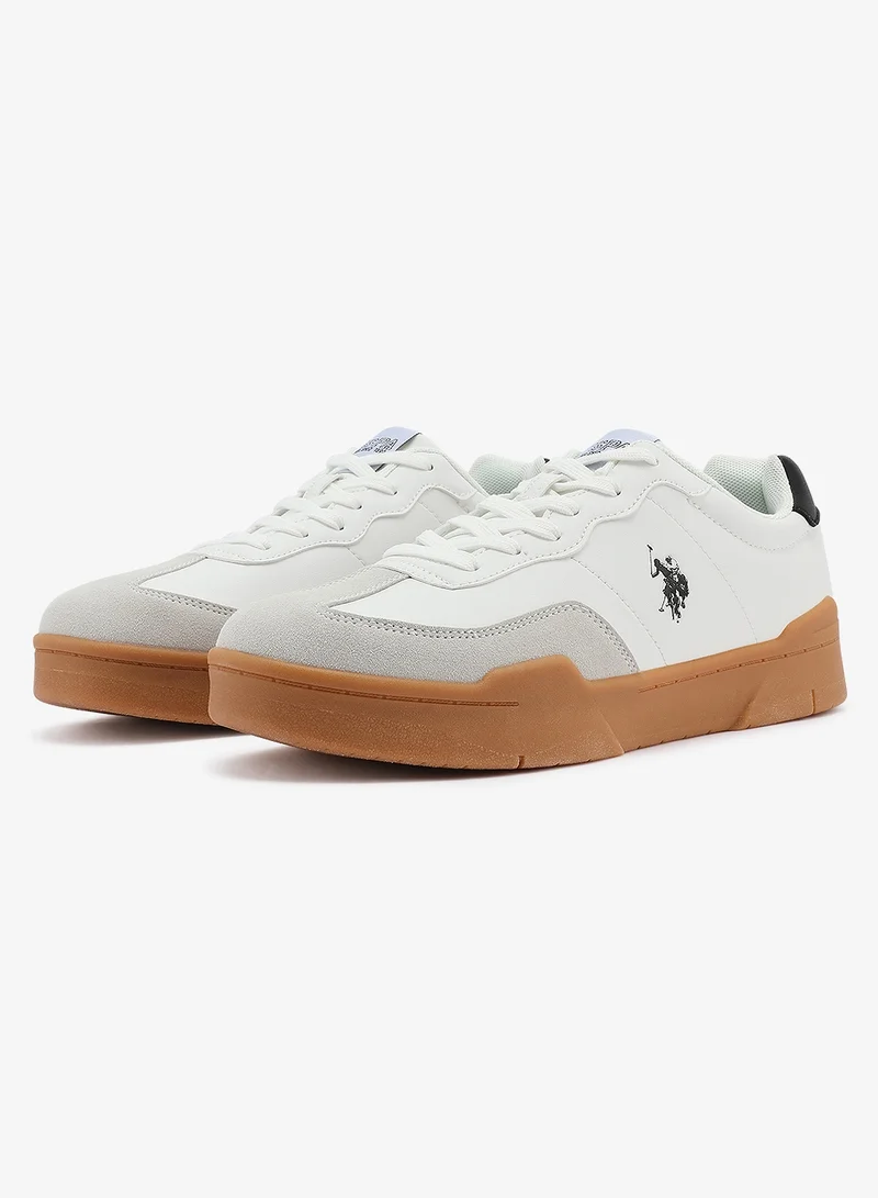 U.S. Polo Assn. white Men's White Low-Top Sneakers - Fashionable Lace-Up Style Shoes, Perfect for Every Outfit for Men | Best Price UAE