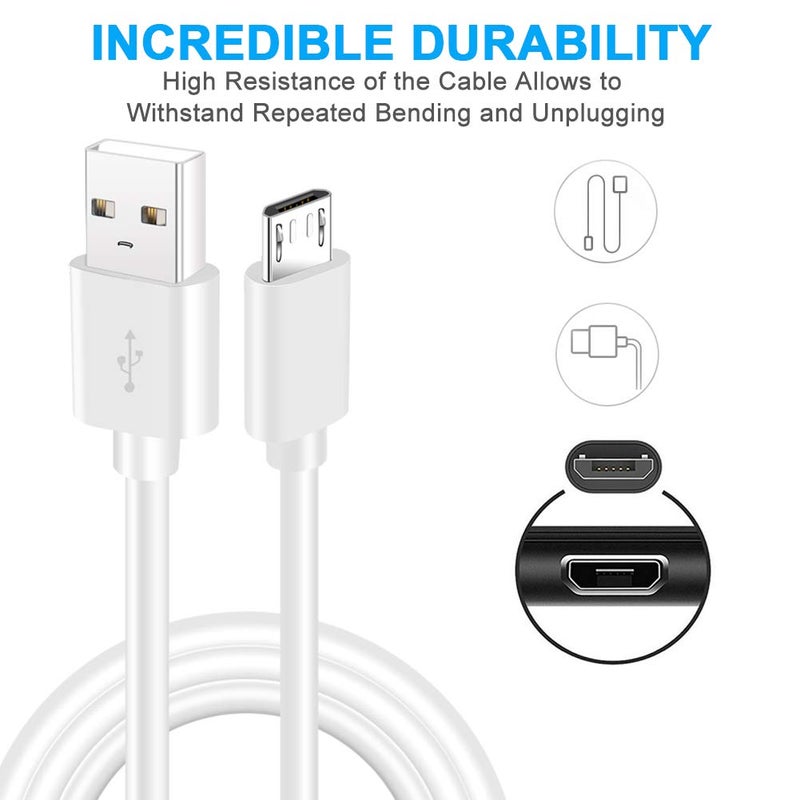 SCOVEE كابل تمديد طاقة SCOVEE بطول 10 أقدام 3 عبوات لكاميرا Wyze v2 v3، كاميرا Wyze Pan، Oculus Go، كاميرا Yi، كاميرا Yi Dome Home، كاميرا Blink، كاميرا Nest الداخلية، Kasa، كابل تمديد شحن Micro USB لكاميرا Wyze v3 1080p الخارجية - Image 3