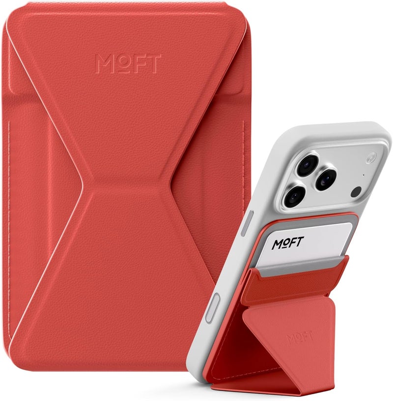 MOFT Magnetic Wallet Stand Compatible with iPhone 17/16/15/14/13/12 Series, Angle Adjustment & Magsafe Compatible MOVAS Phone Stand,Sunset - Image 1