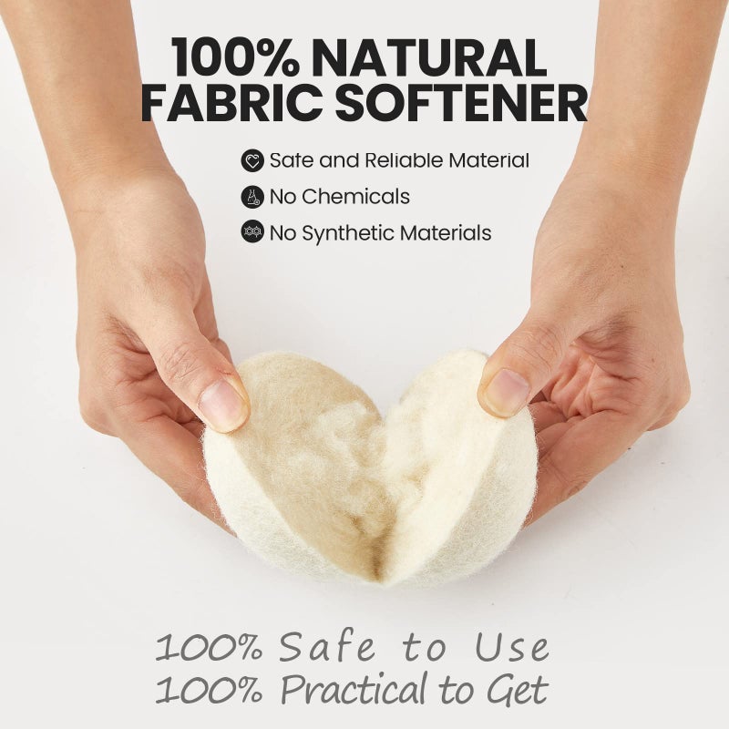 Roowest 36 Pcs Wool Dryer Balls Set Reusable Laundry Wool Balls with Muslin Bags Fabric Softener Anti Wrinkle Anti Static Saving Energy and Time - Image 3