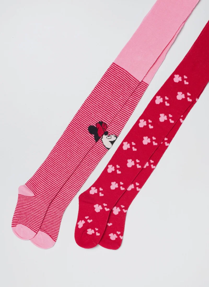 او في اس Ovs Girls 2 Pack Minnie Mouse Tights