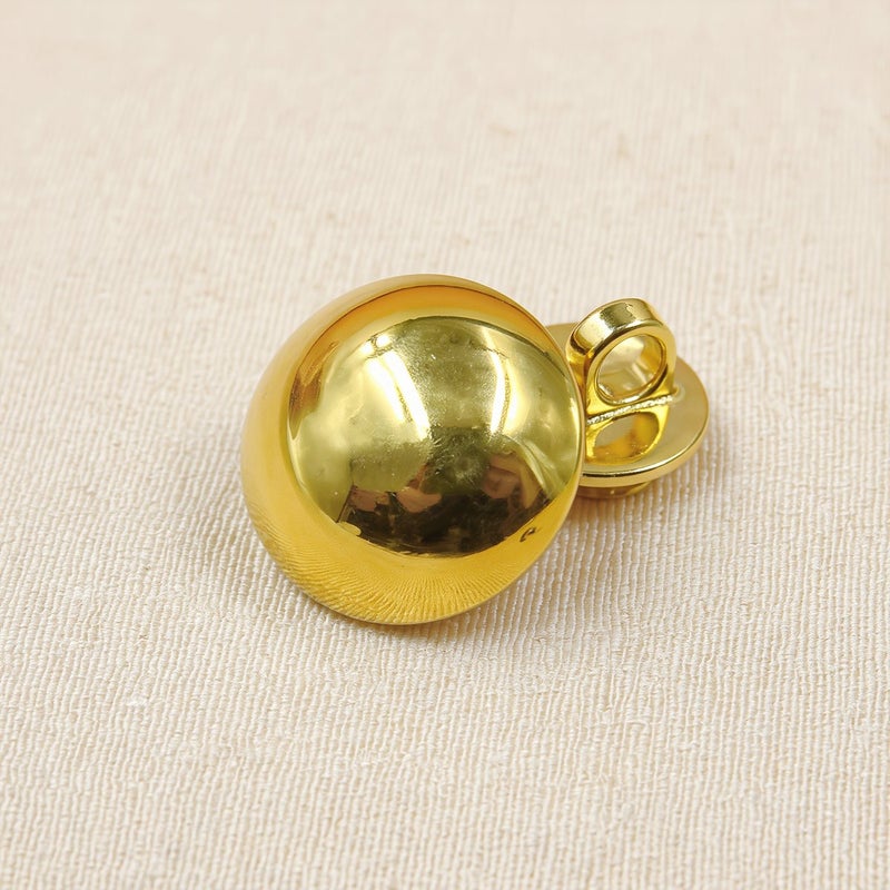 Metal Shank Buttons 15mm 24L Gold Plated Solid Alloy Dome Shape Craft Clothing Sewing Supplies - Image 4