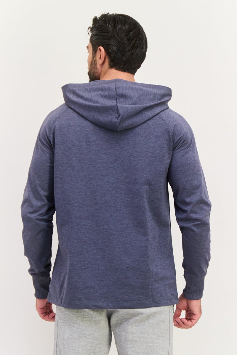 Gaiam Men Slim Fit Long Sleeves Training Hoodies, Grey - Image 3