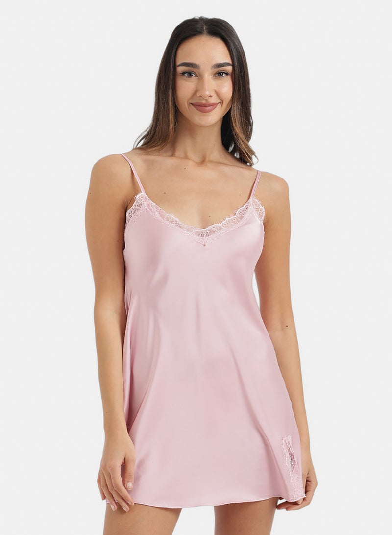 Carina Lace-Trimmed Nightgown - Image 1