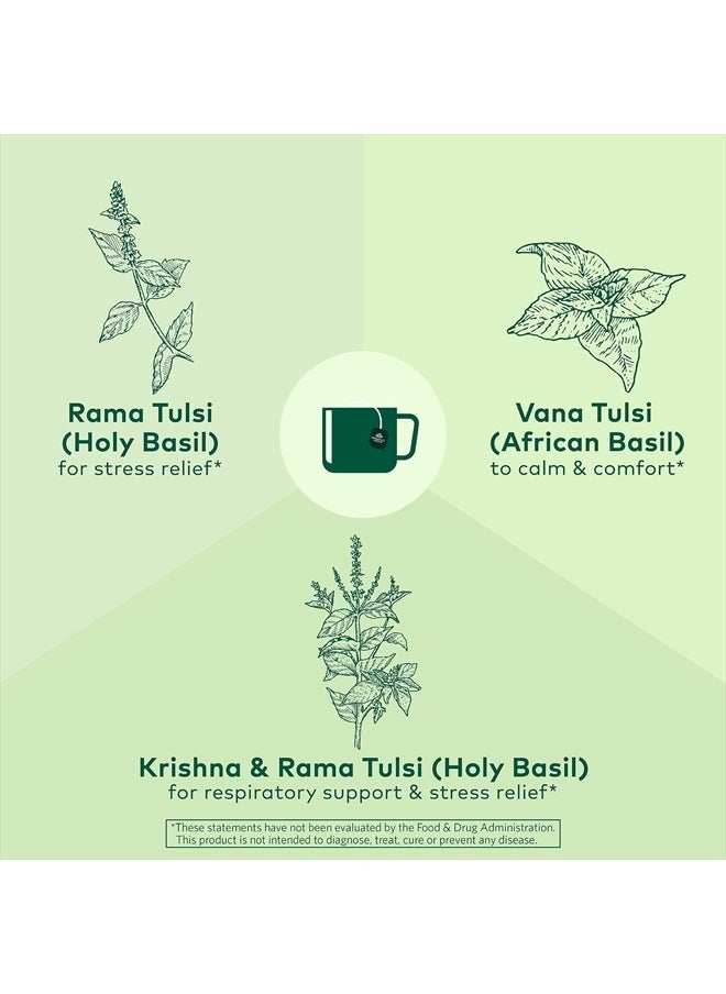 Organic India Tulsi Original Herbal Tea - Holy Basil and African Basil Calming and Stress Relief Tea, Immune Support, USDA Certified Organic, Non-GMO, Caffeine-Free - 18 Infusion Bags, 6 Pack  - Image 4
