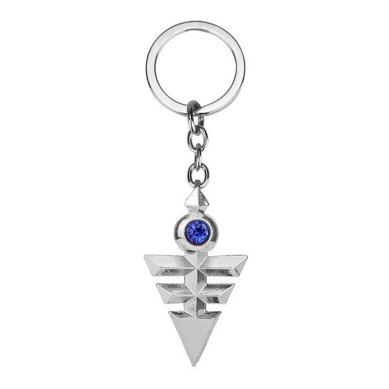 HC Yu-Gi-Oh! Metal Horus Eye Scepter Wisdom Wheel Building Blocks Pyramid Necklace Keychain - Image 1