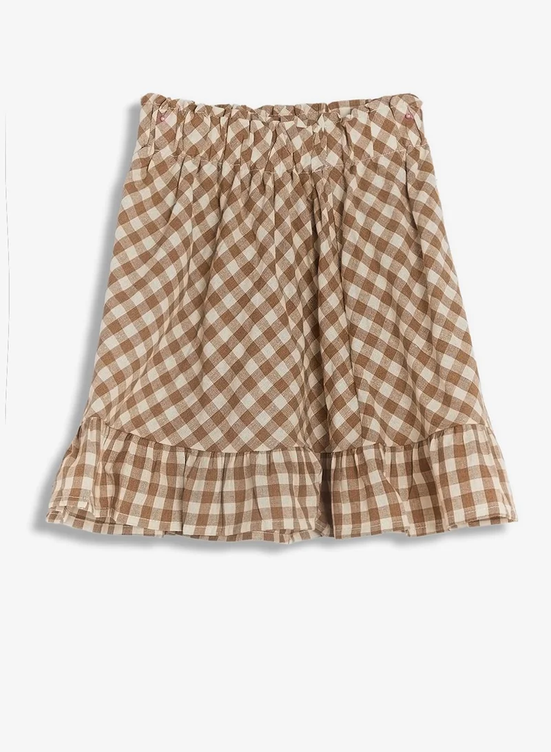 Pinata  Strappy Button Through Top and Gingham Skirt Set for Women | Best Price UAE