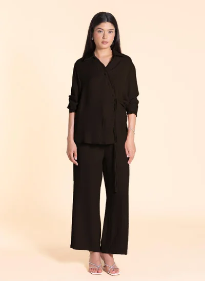 شايبس LACE DETAILED WRAP SHIRT SET