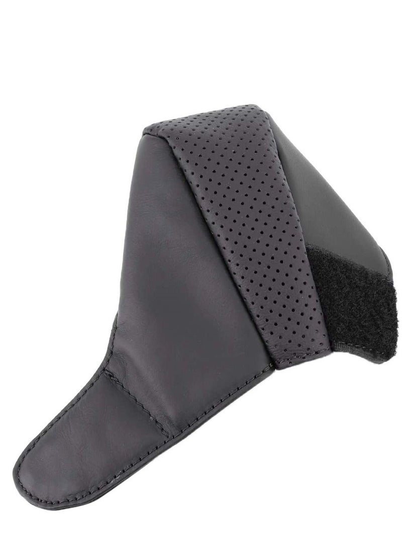 SYOSI Easy to Disassemble and Install Tools Sets Easy to Install Universal Nonslip Breathable Genuine Leather Car Gear Shift Knob Cover (Black) - Image 3