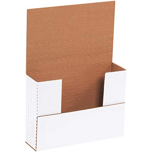 Aviditi White Easy-Fold Mailing Boxes, 7 1/2 x 5 1/2 x 2 Inches, Pack of 50, Crush-Proof, for Shipping, Mailing and Storing (M752BF) - Image 1