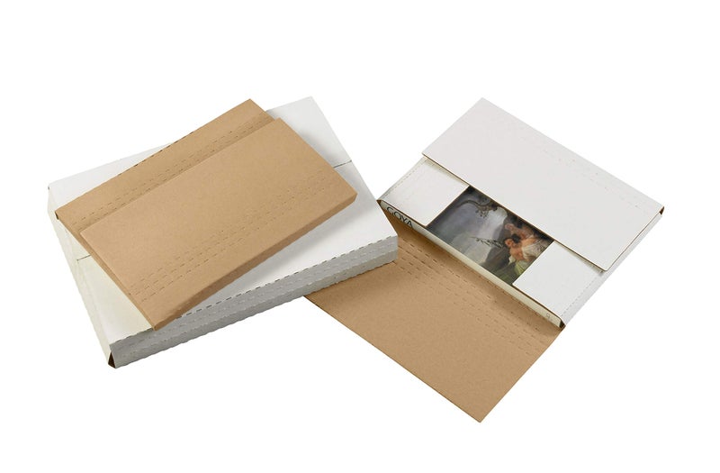 Aviditi White Easy-Fold Mailing Boxes, 7 1/2 x 5 1/2 x 2 Inches, Pack of 50, Crush-Proof, for Shipping, Mailing and Storing (M752BF) - Image 4