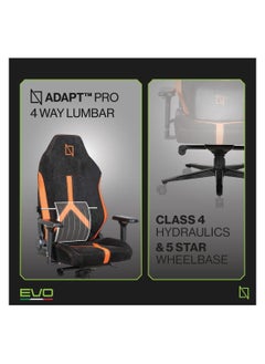 NAVODESK APEX PRO EVO SERIES High Back Computer Gaming Chair with Magnetic Swappable Armrests Lumbar Pillow Magnetic Headrest by NAVO EVO PRO Hypersuede Flaming Orange  - Image 3