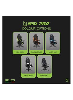 NAVODESK APEX PRO EVO SERIES High Back Computer Gaming Chair with Magnetic Swappable Armrests Lumbar Pillow Magnetic Headrest by NAVO EVO PRO Hypersuede Flaming Orange  - Image 5