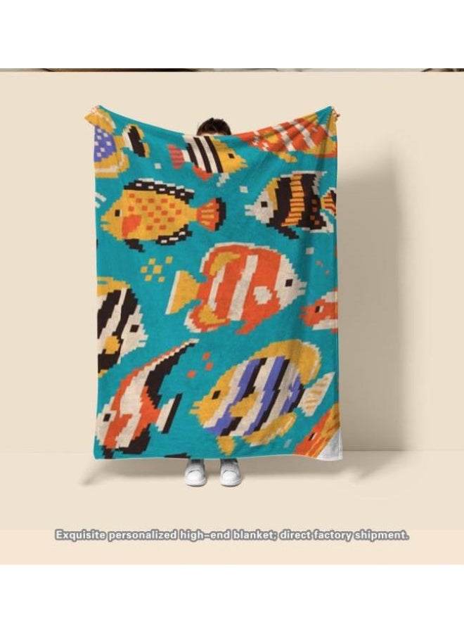 عام بطانية رقيقة من الفانيلا الكرتونية للأطفال والرضع (دافئة ومريحة، ومناسبة للنوم والألعاب) 70 سم * 100 سم - Image 2