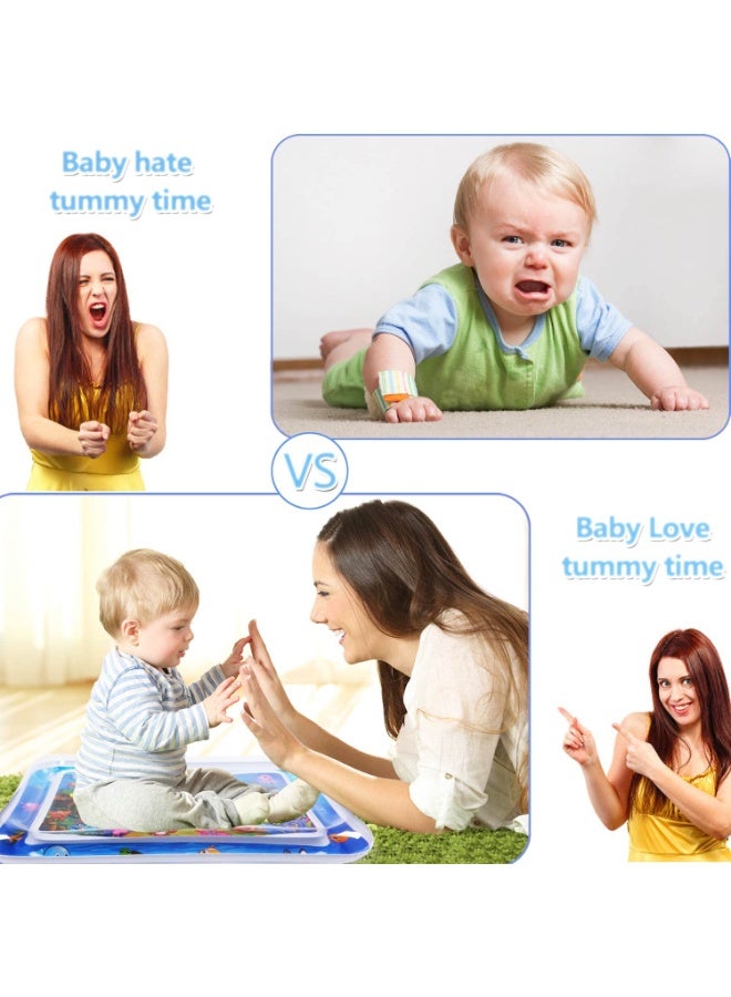 بساط مائي للعب أثناء النوم على البطن، بساط مائي للأطفال للنشاط الحسي المنفوخ للرضع 3-12 شهرًا، صالة أنشطة تطورية للأطفال الرضع، هدية للأطفال الصغار - Image 5